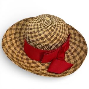 Vintage Mr.‎ John Woven Checked Hat Women’s